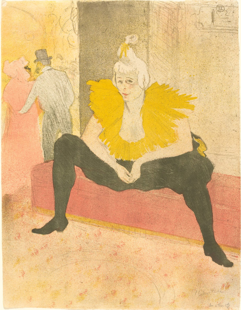 Lautrec The Seated Clowness Printmaking
