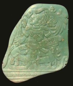 Jadeite pectoral decoration from the Mayan Classic period
