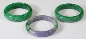 Treated jadeite bracelets